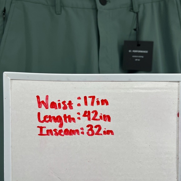 01.ALGO Sz 32 Green Men's Pants Performance Moisture Wicking UPF 40 - Picture 9 of 12